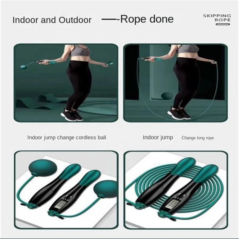 Cordless Electronic Jump Rope with LCD Counter for Gym and Crossfit Fitness