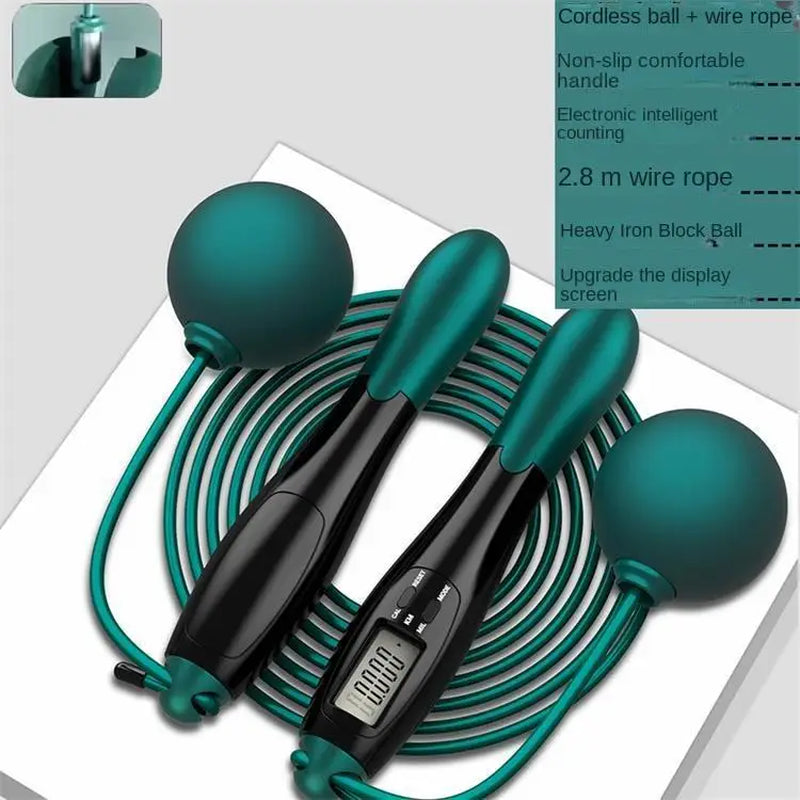 Cordless Electronic Jump Rope with LCD Counter for Gym and Crossfit Fitness
