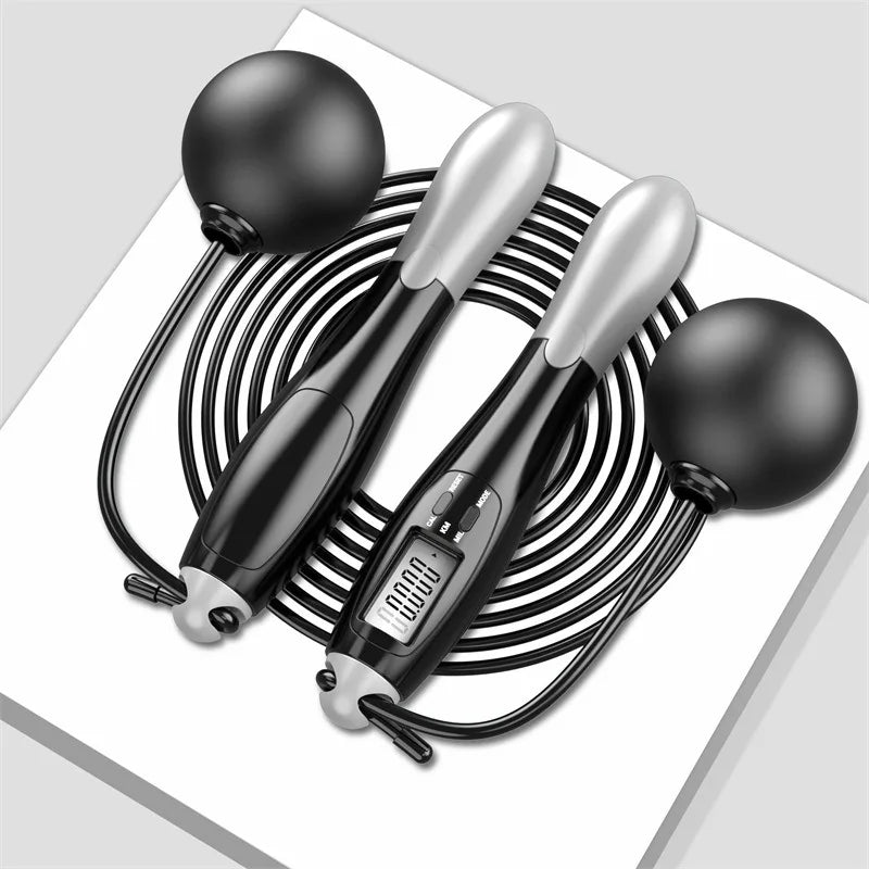 Cordless Electronic Jump Rope with LCD Counter for Gym and Crossfit Fitness