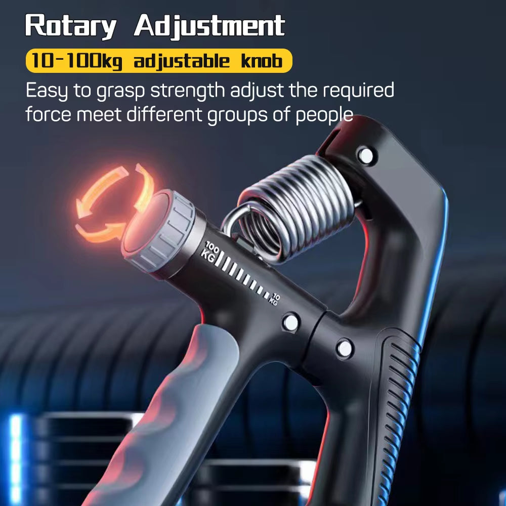 Adjustable Smart Counting Hand Grip (10-100KG) for Strength Training and Wrist Development