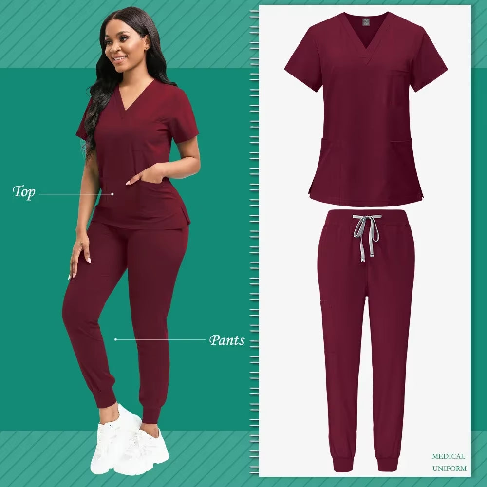 High-Quality Unisex Medical Scrubs for Women - Beauty Spa, Veterinary, and Dentistry Work Uniform Set