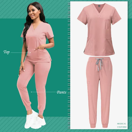 High-Quality Unisex Medical Scrubs for Women - Beauty Spa, Veterinary, and Dentistry Work Uniform Set