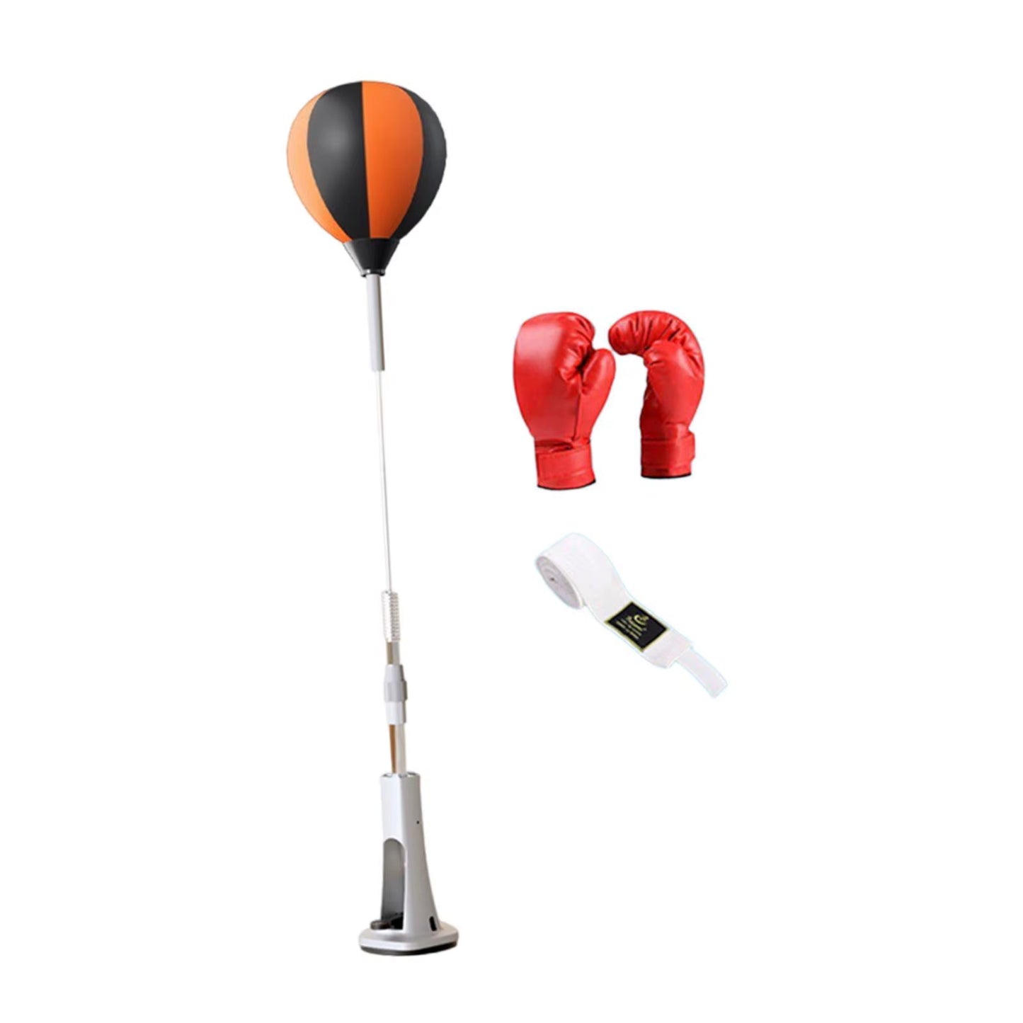 Adjustable Height Boxing Reaction Ball with Suction Cup Base for MMA Training and Home Gym Fitness