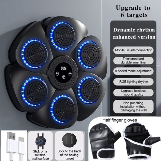 Smart Music Boxing Trainer for Adults and Children - Home Fitness Response Training Wall Target