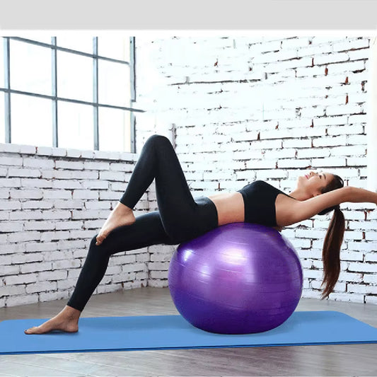 45cm Thickened PVC Fitness Yoga Ball - Explosion-Proof Exercise and Balance Equipment for Home Gym, Pilates, and Gymnastics