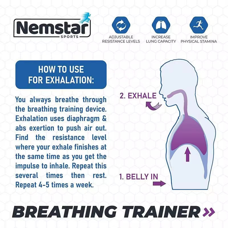 Lung Capacity Training Mouthpiece for Home Fitness and Health Management