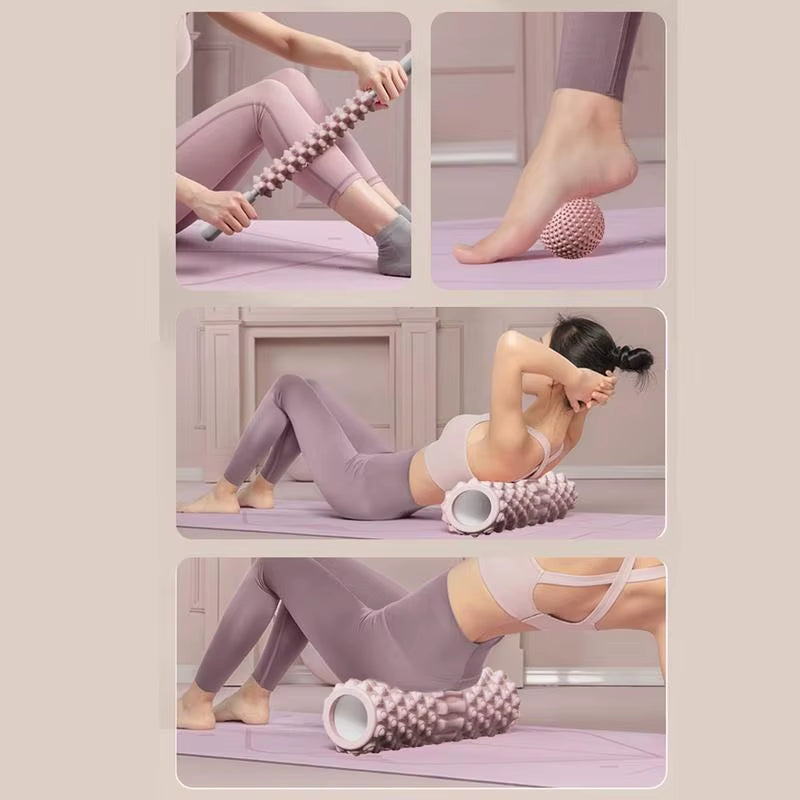 Professional Yoga Foam Roller for Back Muscle Massage and Stretching Exercises