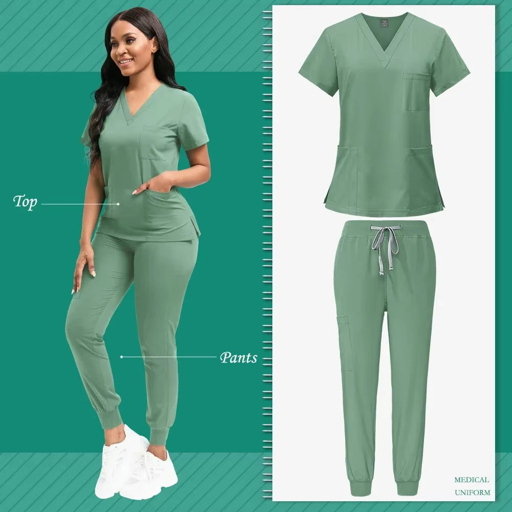 High-Quality Unisex Medical Scrubs for Women - Beauty Spa, Veterinary, and Dentistry Work Uniform Set