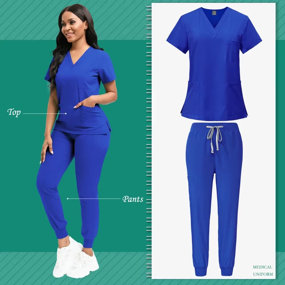 High-Quality Unisex Medical Scrubs for Women - Beauty Spa, Veterinary, and Dentistry Work Uniform Set