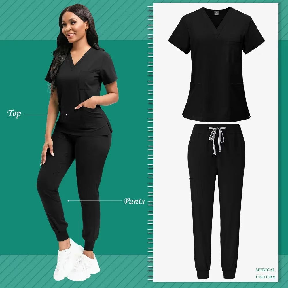 High-Quality Unisex Medical Scrubs for Women - Beauty Spa, Veterinary, and Dentistry Work Uniform Set