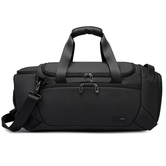 21-Inch Waterproof Sports Duffel Bag for Men with Shoe Compartment and Wet/Dry Storage