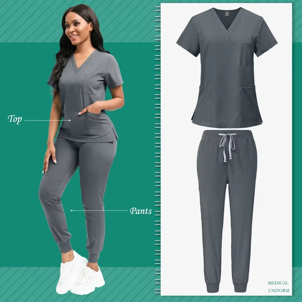 High-Quality Unisex Medical Scrubs for Women - Beauty Spa, Veterinary, and Dentistry Work Uniform Set
