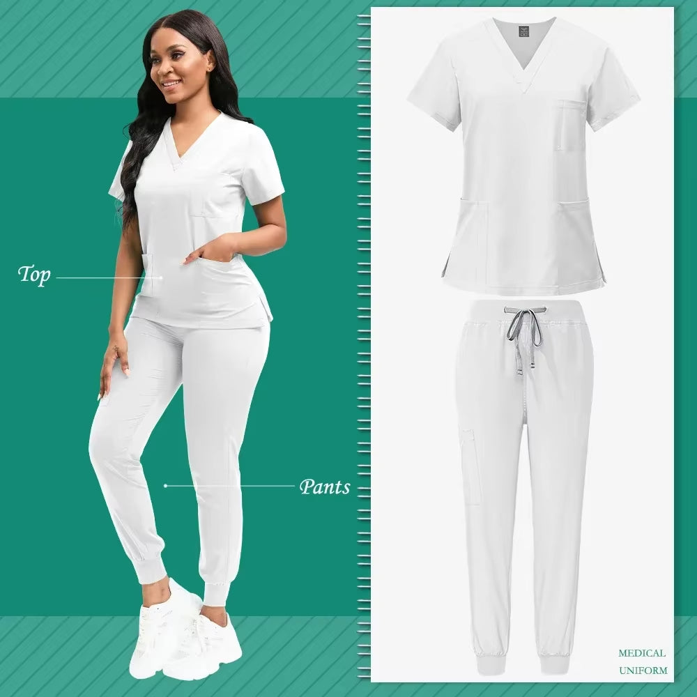 High-Quality Unisex Medical Scrubs for Women - Beauty Spa, Veterinary, and Dentistry Work Uniform Set