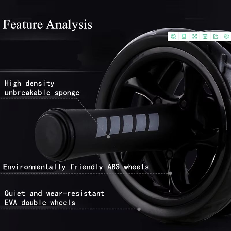 AB Roller Wheel for Home Fitness - Silent Abdominal Training Equipment for Strength Workouts