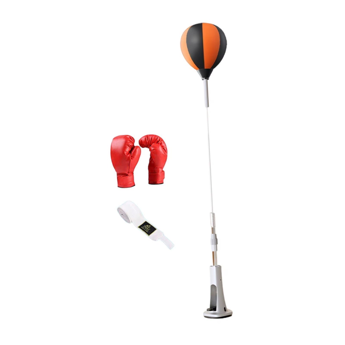 Adjustable Height Boxing Reaction Ball with Suction Cup Base for MMA Training and Home Gym Fitness